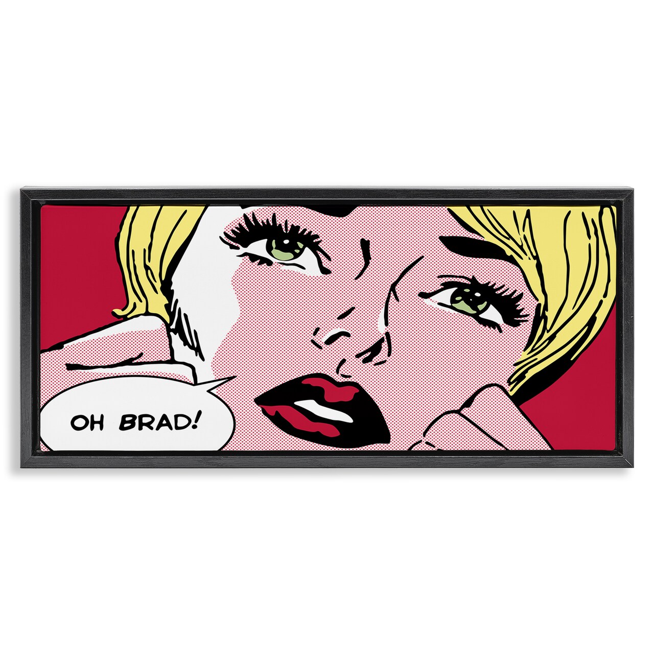 Stupell Industries Iconic Pop Comic Woman Floating Frame Design by Sheila B.